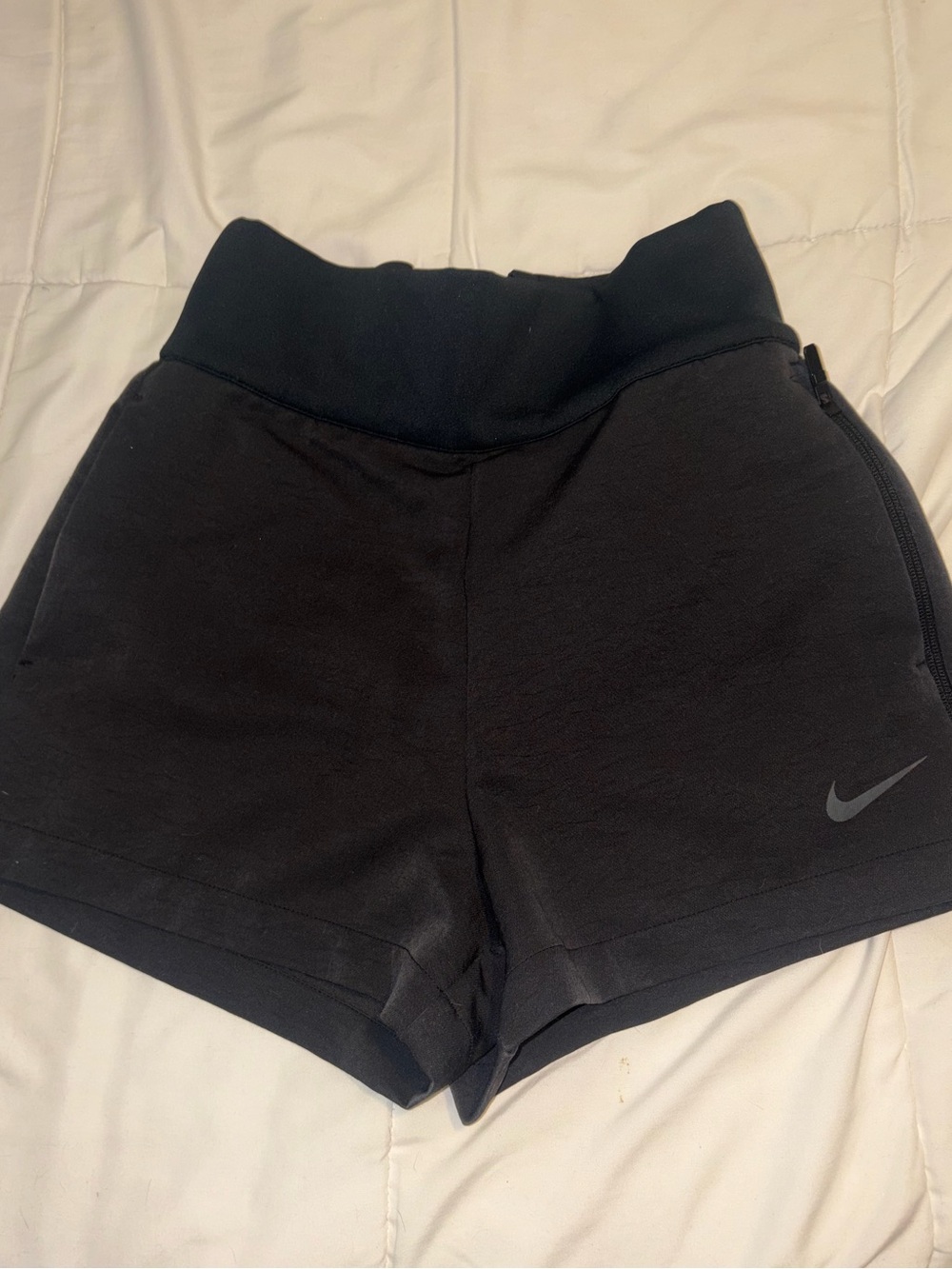 Nike Black Women's Athletic Shorts with Subtle Swoosh